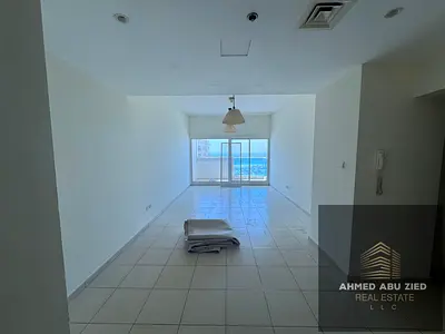 Luxury 2 master bedroom apartment for annual rent in Ajman One Rashidiya 3 full sea view balcony free parking pool garden 55k yearly