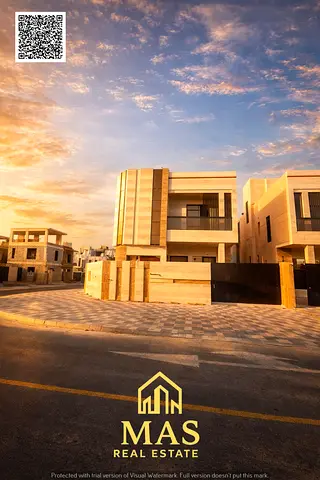 🏡 فيلا زاوية فاخرة للبيع في الباهية – عجمان | أرضي + أول + روف | 6 غرف | موقع مميز