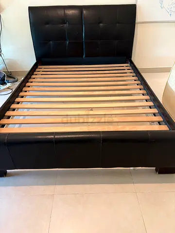 Queen size leather bed