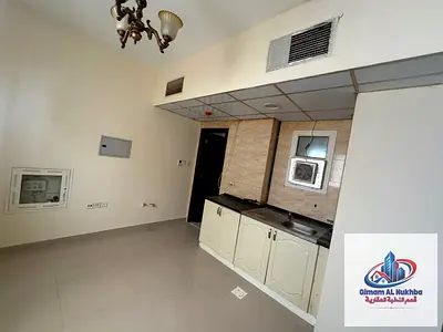 For annual rent: Largest studio apartment in Sharjah, Al Qulaya area. Open view, central air conditioning and gas. Strategic location close to all ser