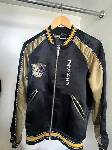 Japanese Burando Ero Jersey Zip Up Jacket. SIZE: M
