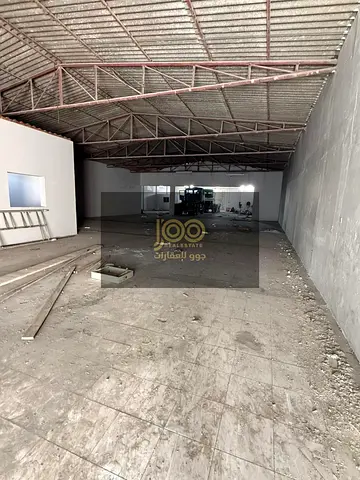 Warehouse for rent in Umm Al Quwain, Umm Al Thu'ub area. It features a prime location suitable for storage or commercial activity.