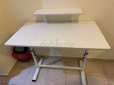 Height Adjustable Sit-Stand Desk with Bookshelf