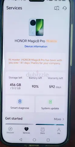HONOR Magic8 Pro - 512GB, Excellent Condition with 1 year 8 month warranty