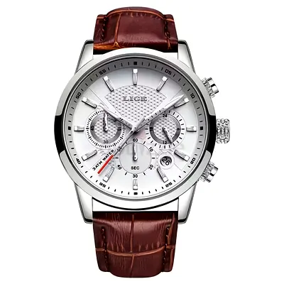 Ligi luxury Chronograph Watch Quartz Movement Waterproof very good quality