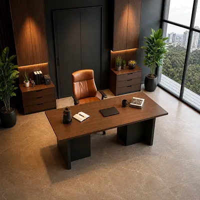 Modern Executive Office Desk – Custom Made