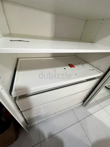 PAX WARDROBE IKEA-  White flatpack wardrobe panels and doors - parts for assembly