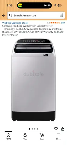Samsung 10.5kg Top Load Washer (Digital Inverter) - New (Unused)