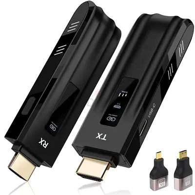 PFUTURE Wireless HDMI Transmitter and Receiver 2025 – 4K Decode  1080P Output,