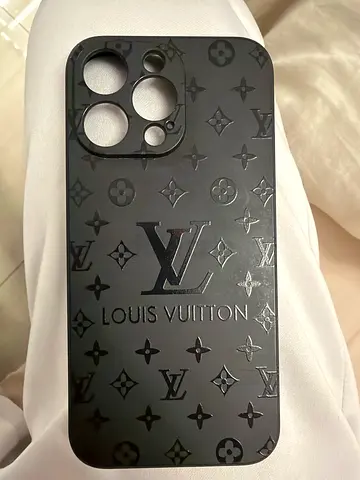 15pro max Matte Black Louis Vuitton Pattern iPhone Case (Fits Triple-Camera Models)