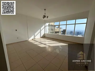 Largest elegant 1BR in Horizon Rashidiya 1, master room, 2 baths, balcony, wardrobes, parking, spacious, open view, 4 payments, cheque near services!!