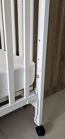 White Wooden Baby Crib / Cot - Excellent Condition