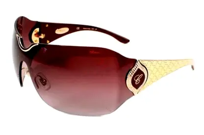 Chopard Womens Designer Brown Gradient Shield Sunglasses - Excellent Condition worn twice -