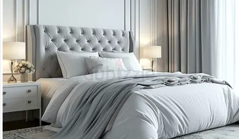 Light gray king size Bed