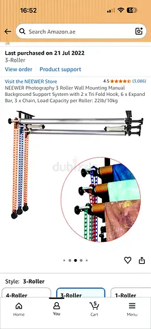 Photography 3 roller wall mounting manual background