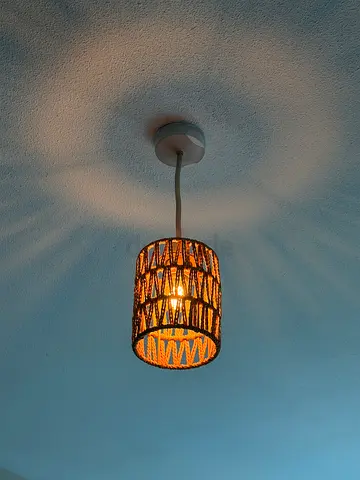 Woven rattan lampshades x 4 - NO OFFERS