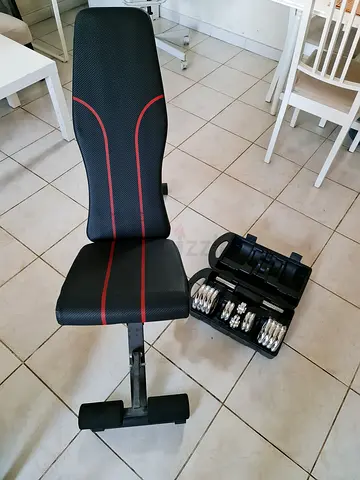 15 kg Adjustable Dumbbells with Bench