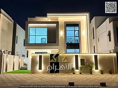 No down payment | Own a luxurious 3700 sq ft villa in Al Zahia, Ajman | 5 master bedrooms + 2 living rooms + majlis + roof with pool | Competitive pri