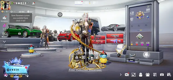 Account with high-level character and car showcase (mobile game)