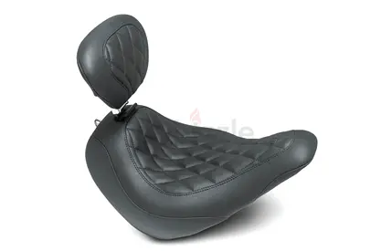 Mustang Seats with back-rest (Rider + Passenger) for Harley Davidson Softail