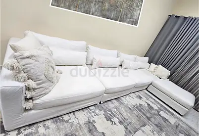 MARINA HOME Sectional Filled Feather 6 siters sofa likes new