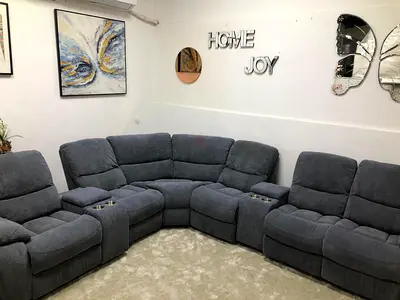 5-seater Fabric Manual recliner corner sofa