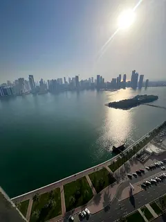 Luxury two-bedroom apartment with separate living room in Al Majaz 1, Sharjah, available for annual