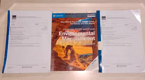 Cambridge IGCSE  O Level Environmental Management coursebook along with past paper from (2019-24)