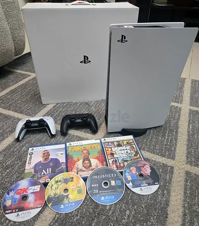 PlayStation 5 Console with 2 Controllers and Games - Full Setup