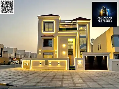 للبيع فيلا من المالك مباشربمواصفات عالمية وسعرخيالى تصمييم فلل دبى جاهزه للسكن طابقين مع روف