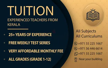 Tuition from qualified south Indian teachers