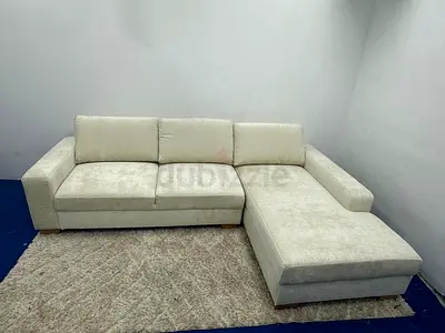 Ikea sorvallen beige color lshape sofa with storage