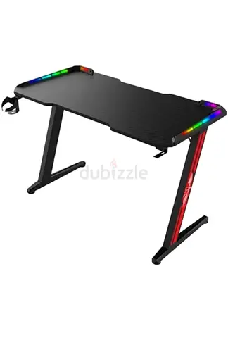 Black Gaming/Computer Desk — Sturdy L-Shaped Workstation