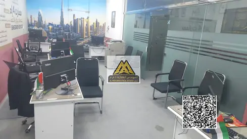 محل تجاري لتخليص المعاملات للبيع في منطقة النخيل 2 بعجمان، بموقع حيوي جداً بجوار الديوان تاور، فرصة ممتازة للاستثمار أو بدء نشاط تجاري جاهز للعمل مباش