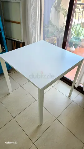 Ikea White Wooden Table  for 4