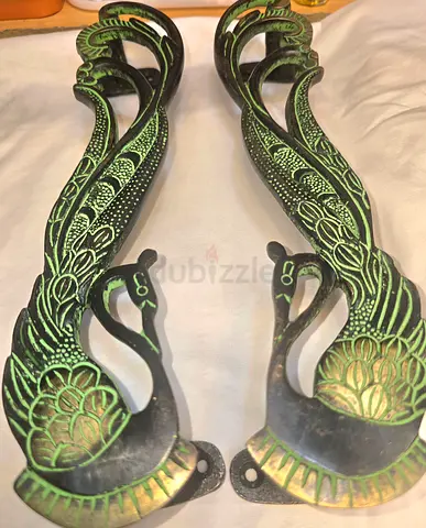 Majestic vintage peacock door handle 2pc set for sale