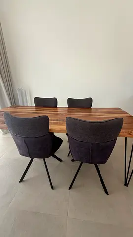 Wooden Dining Table for 6 person - Modern Set, Price is only for a table 4 chairs are bonus