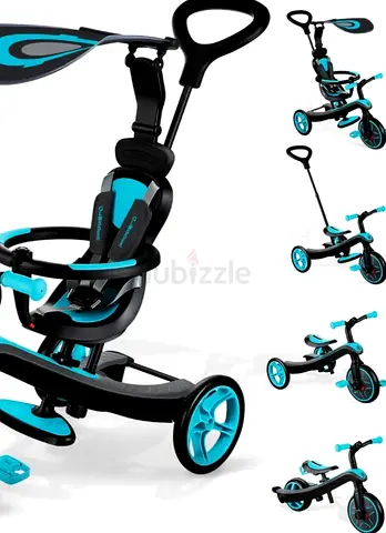 Globber - 3-in-1 Convertible Tricycle with Parent Push Handle (Blue)