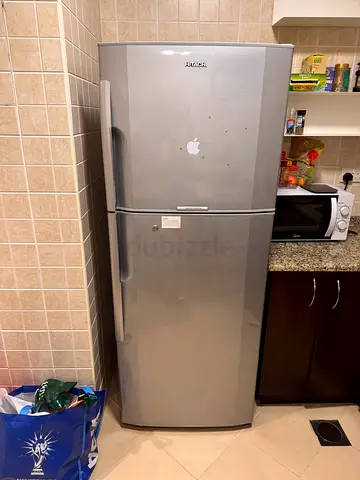 Used Silver Double-Door Refrigerator - Good Working Condition