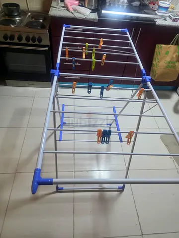 Foldable Laundry Drying Rack with Clips - Good Condition