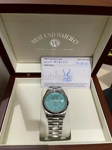 West End Watch Co. The Classics 6828.10.3337Y Turquoise Dial Automatic | Mint 37mm