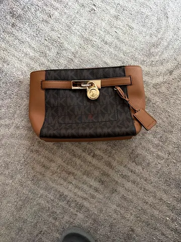 Michael Kors brown monogram crossbody bag - good condition