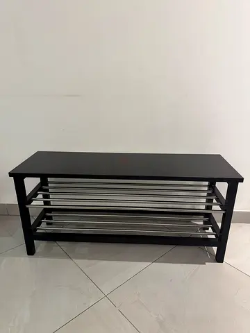 Compact Metal Shoe Rack / bench