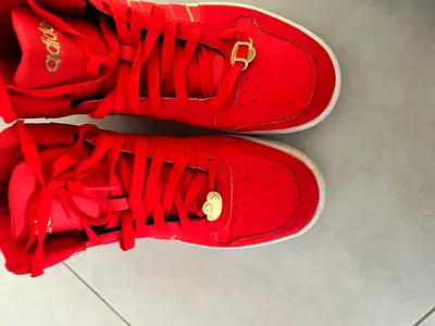 Red high-top sneakers (mens) - lightly used