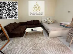 Furnished studio apartment for monthly rent in Al Nuaimiya 3, close to Murad Mall and all services a