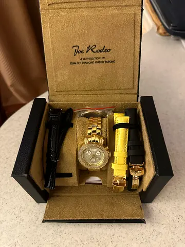 Joe Rodeo Brand New Diamond Gold Watch