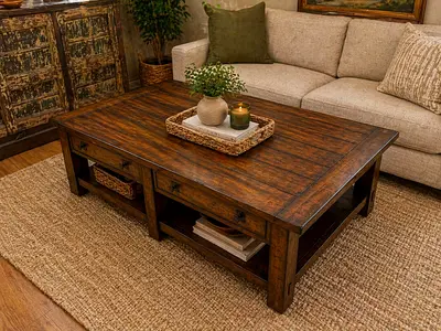 Pottery Barn Solid Wood Large Coffee Table