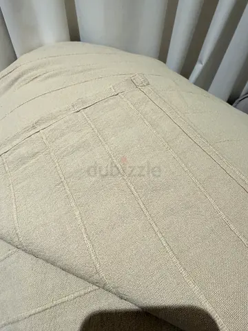 Beige cotton bedspread   240*260cm