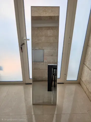 HOME CENTRE Full-Length Free-Standing Mirror with Slim White Frame Flawless Condition