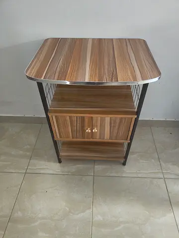 Compact Wooden Bedside Table with Drawer and Shelf